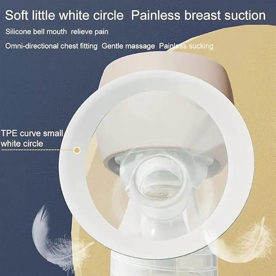 Silicone Pink Breast Pump Set - Includes 1 Breast Pump, 1 Bottle, 1 Pacifier, 1 USB Cable