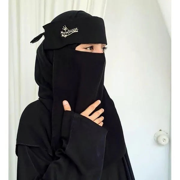 1 Pc Chiffon Embroidered Niqab