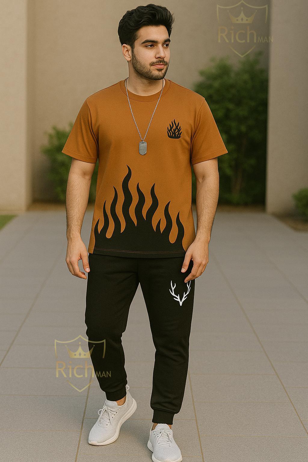 Men's Printed Micro Track Suit - 2 Pcs Comfort Wear