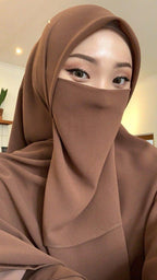 Chiffon 2 Pcs Hijab Set - Plain Design for Versatile Styling