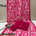 3 Pcs Women's Unstitched Katan Silk Plain Suit