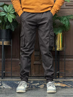 1 Pc Men's Cotton Plain Cargo Pants
