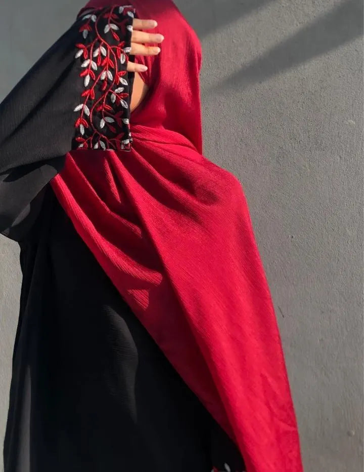 Georgette Embroidered Classic Full Abaya