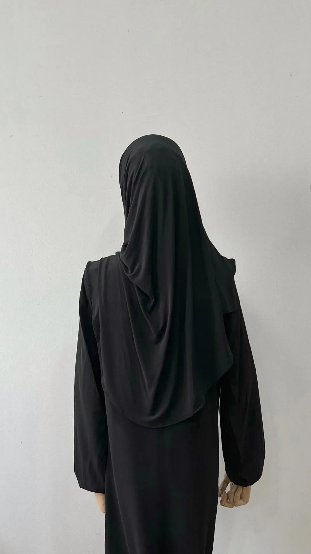 Double Loop Instant Hijab Black Georgette Ready to Wear Hijab for Women Pinless scarf girl Hijab Style