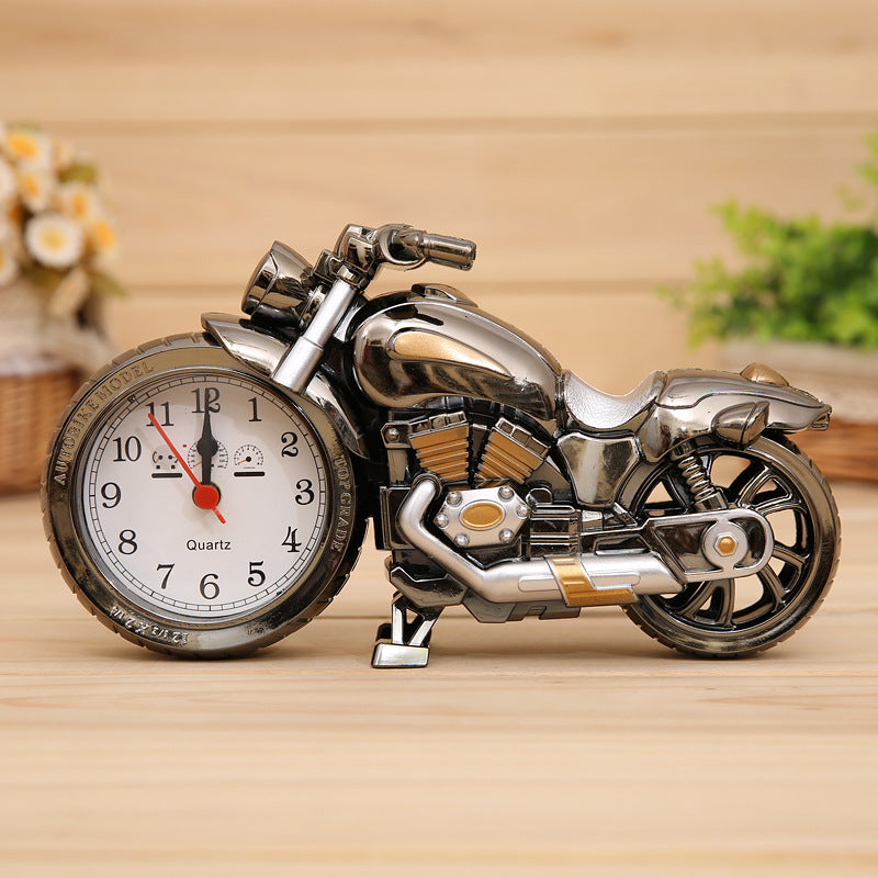 Motorcycle alarm clock shape creative retro home decoration super cool gift