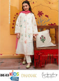 3 Pcs Girl's Dhanak Embroidered Shirt And Trouser Suit