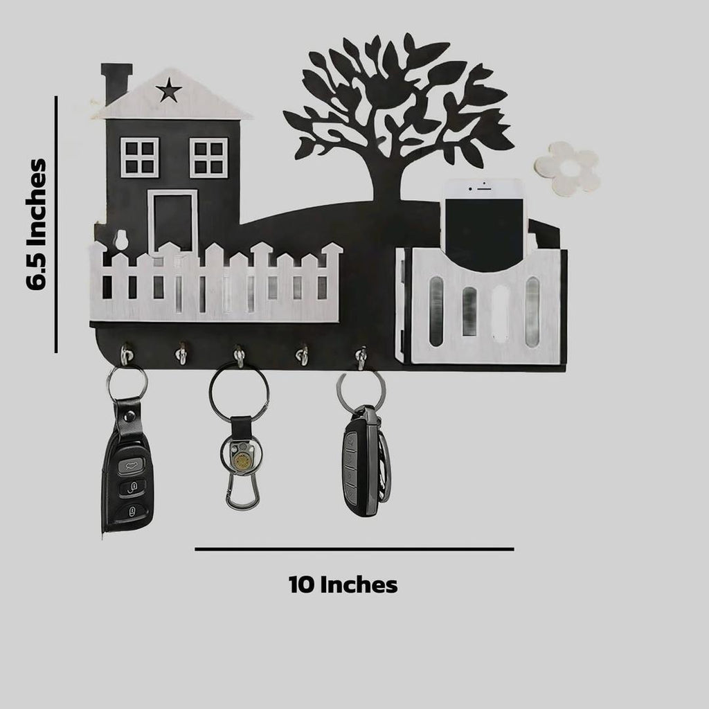 Modern Abstract 1 Pc Key Holder - Multi-Functional Mobile & Remote Organizer