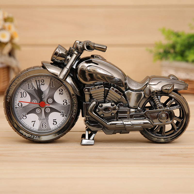 Motorcycle alarm clock shape creative retro home decoration super cool gift
